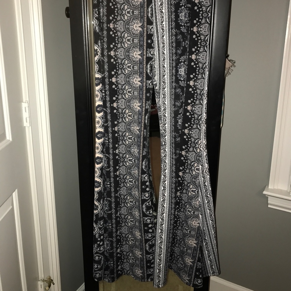 flowy printed pants